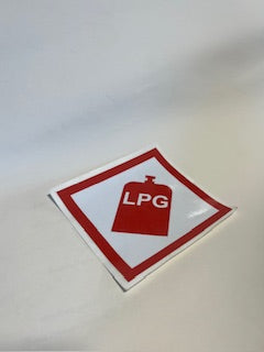 LPG warning stickers